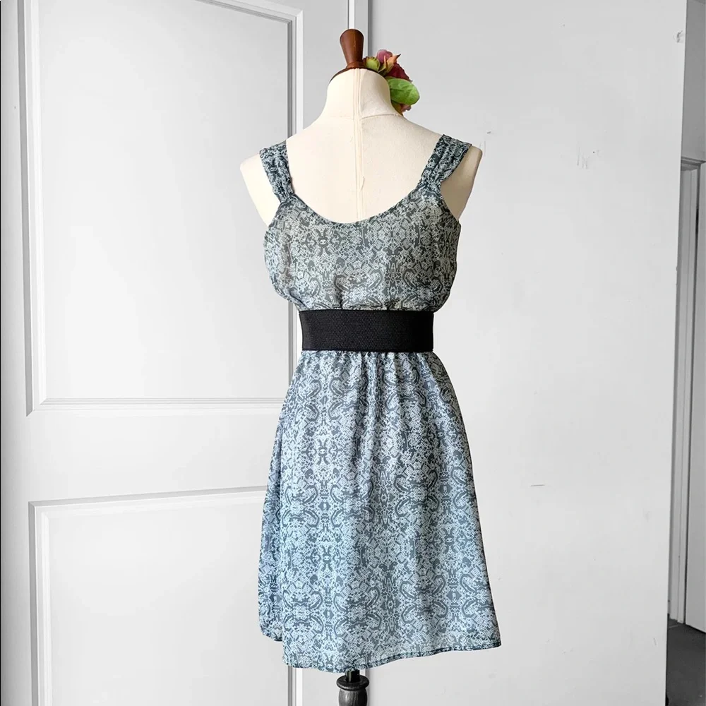PILGRIM Vienna Bow Green Teal Dress - Picture 3 of 9